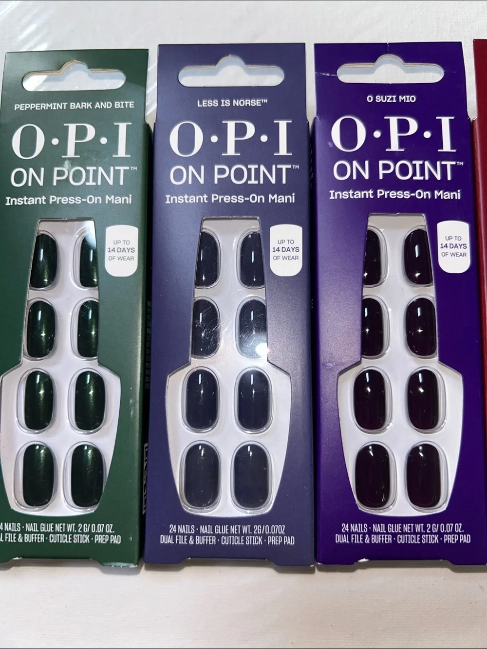 8x OPI On Point Press-On Nails Variety Pack